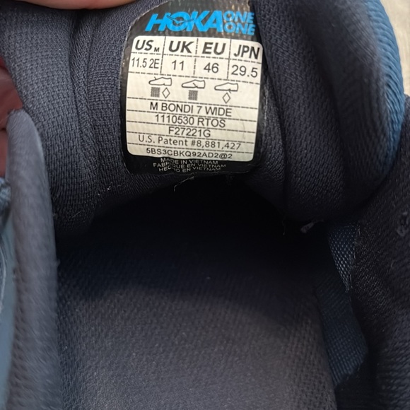 Hoka One One Bondi 7 size 11.5 2E - Picture 8 of 9